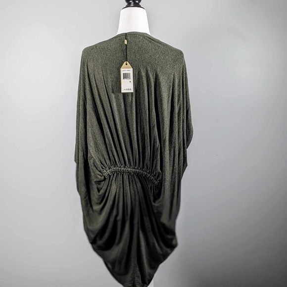 NWT Leon Max | Heather Forest Wool-Blend Draped-Back Tunic - M - Picture 6 of 10